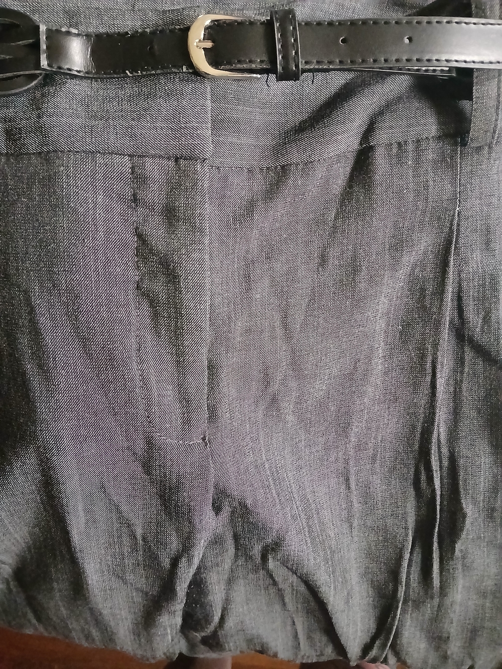Alyx Black Linen-Look Pants with Black Belt And Sleeveless Jacket